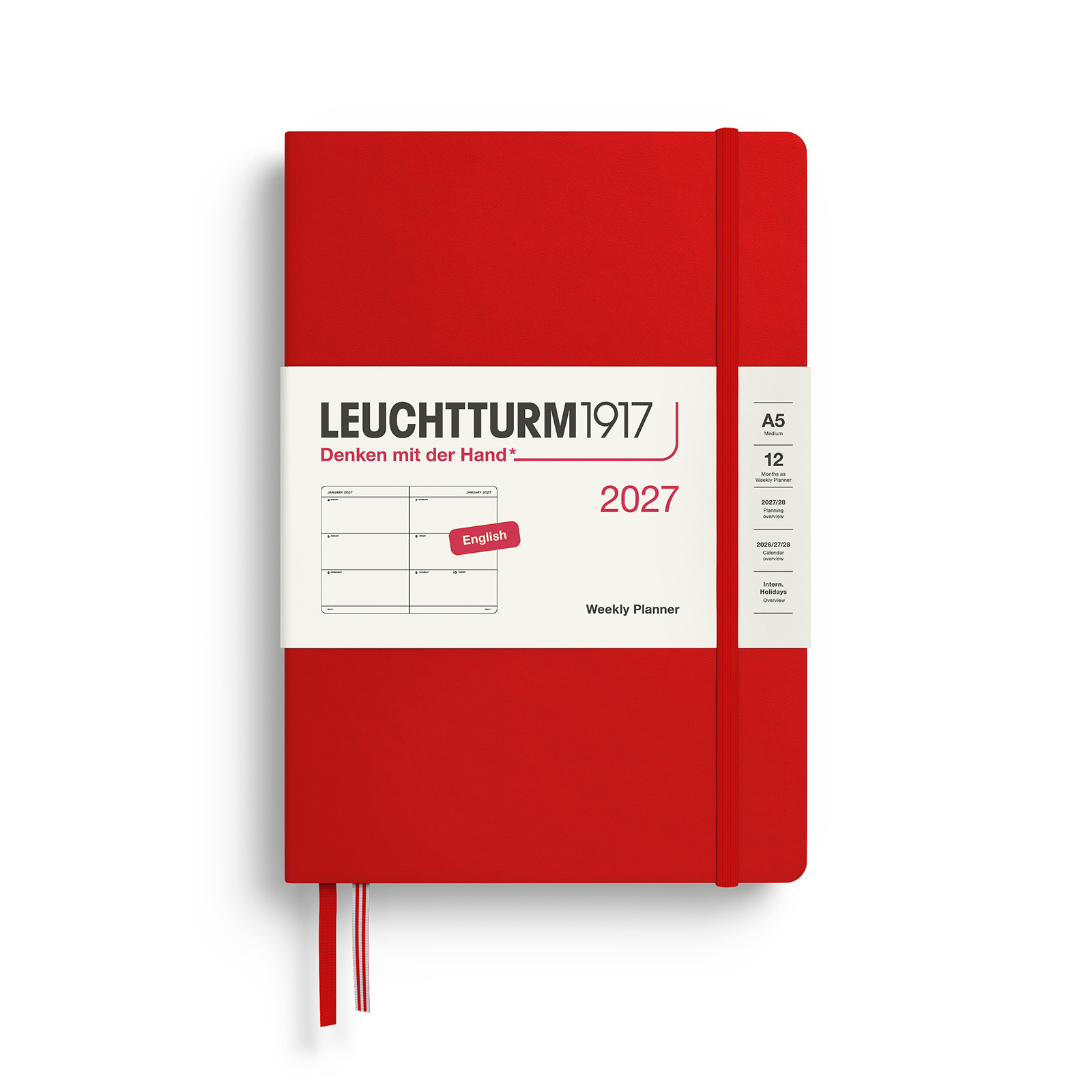 Leuchtturm1917 Weekly Planner 2027 A5 Hardcover