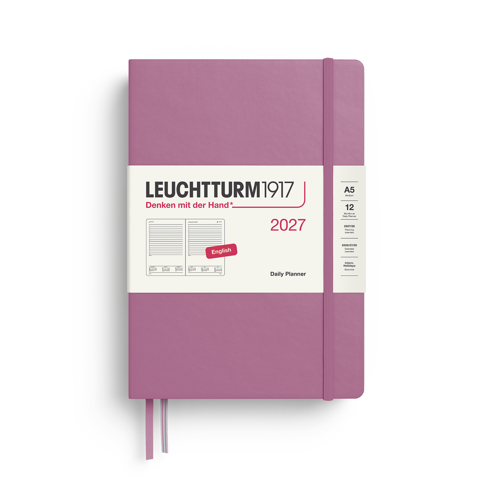 Leuchtturm1917 Daily Planner 2027 A5 Hardcover