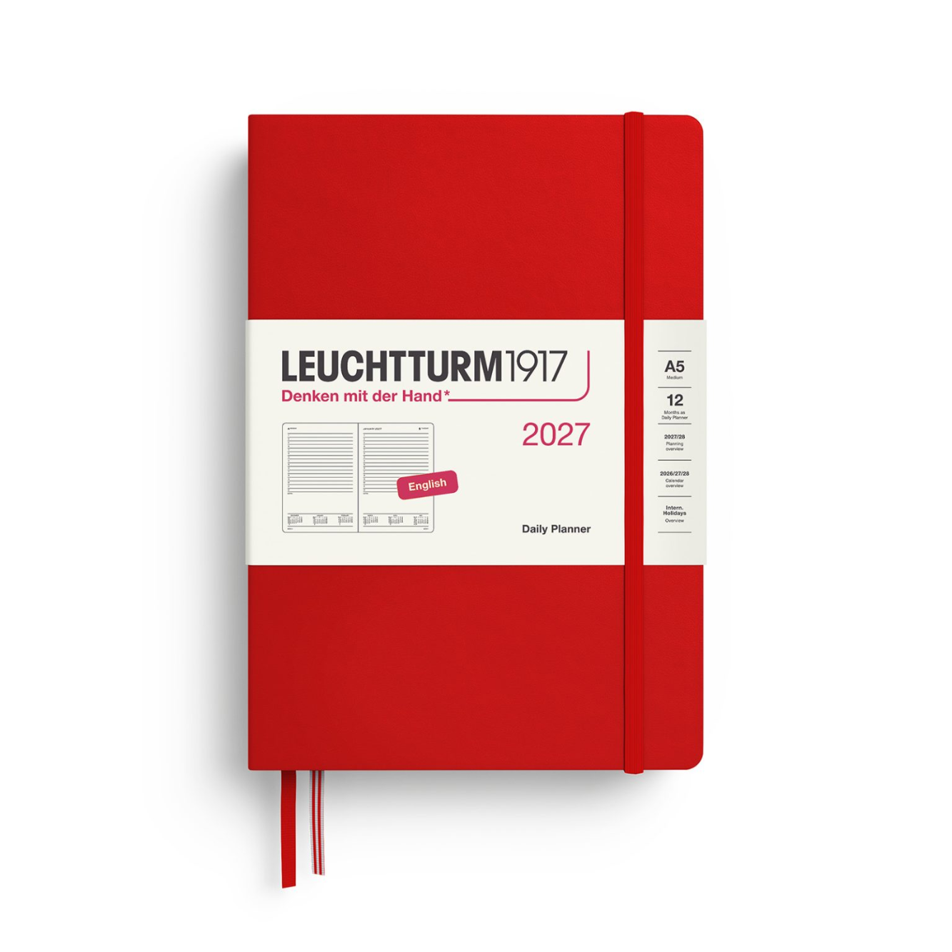 Leuchtturm1917 Daily Planner 2027 A5 Hardcover