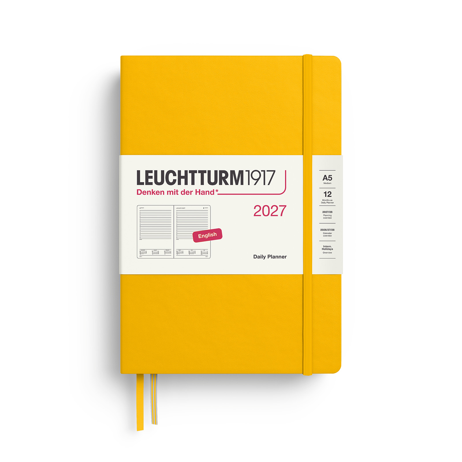 Leuchtturm1917 Daily Planner 2027 A5 Hardcover