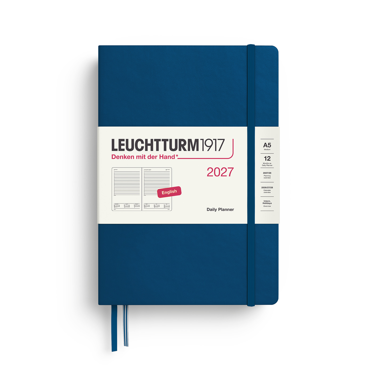 Leuchtturm1917 Daily Planner 2027 A5 Hardcover