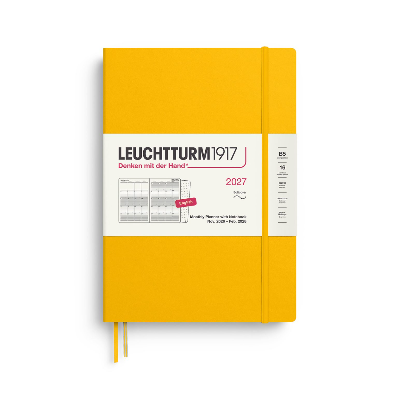 Leuchtturm1917 Monthly Planner & Notebook 2027 B5 Softcover