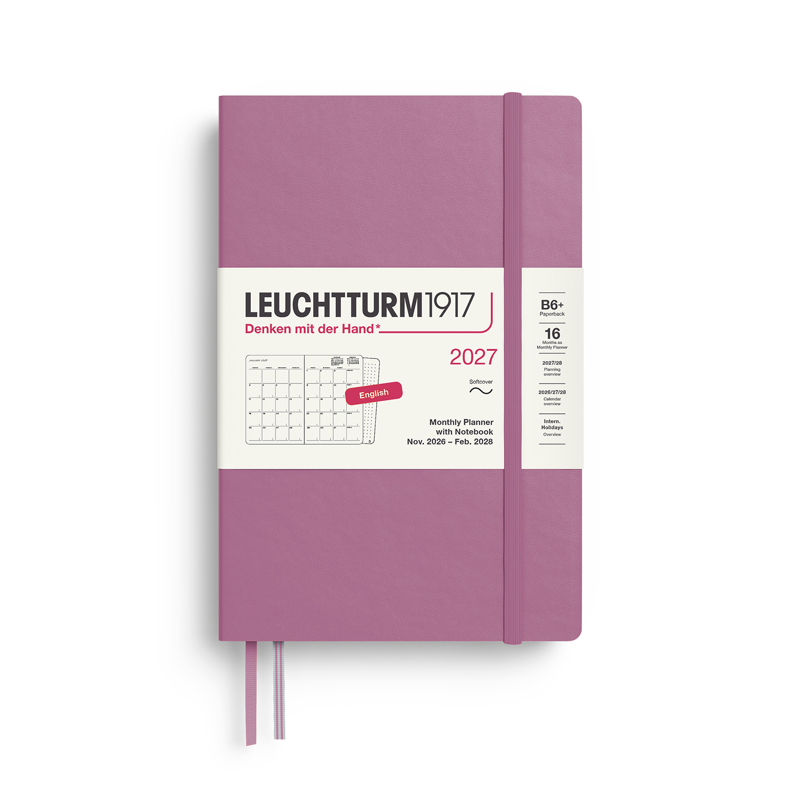 Leuchtturm1917 Monthly Planner & Notebook 2027 B6+ Softcover