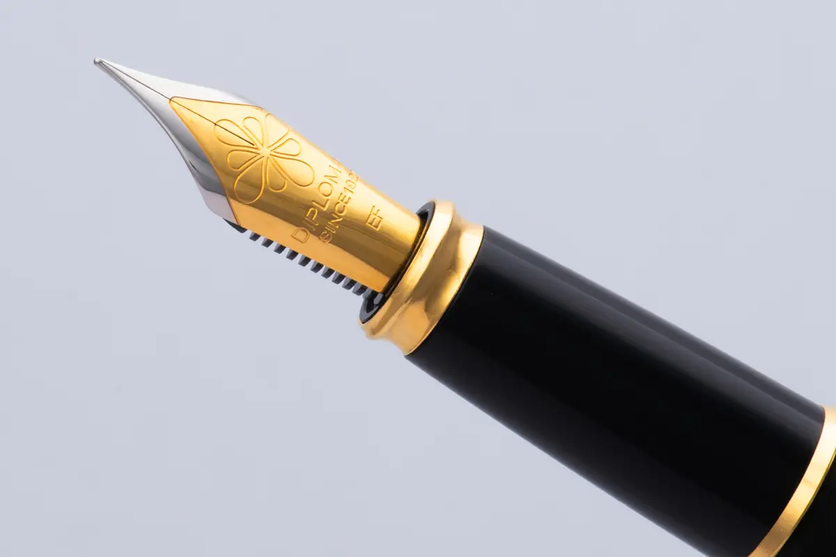 Diplomat Excellence A2 Black Gold Trim Fountain Pen - Pencraft the boutique