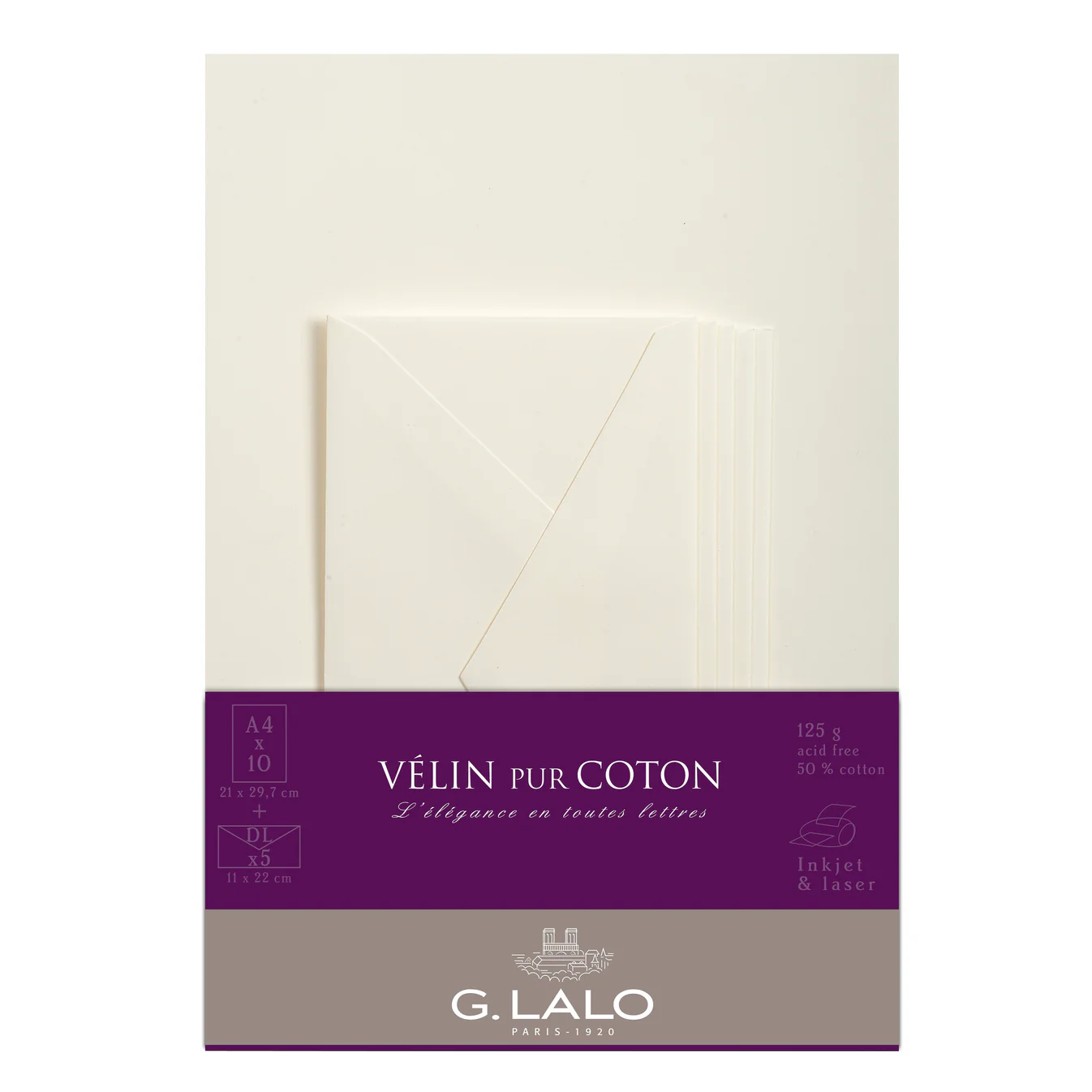 G.Lalo Velvin Pur Coton Correspondence Set