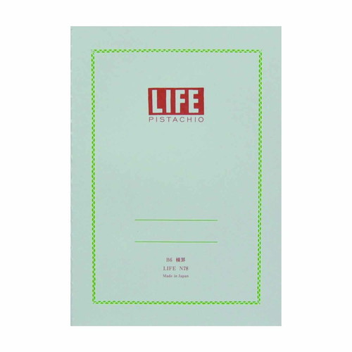 Life Japanese Paper Notebook Ruled B6 Pistachio