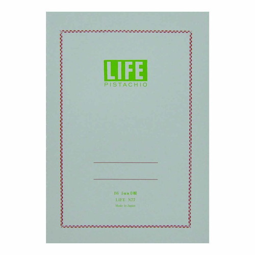 Life Japanese Paper Notebook Grid B6 Pistachio