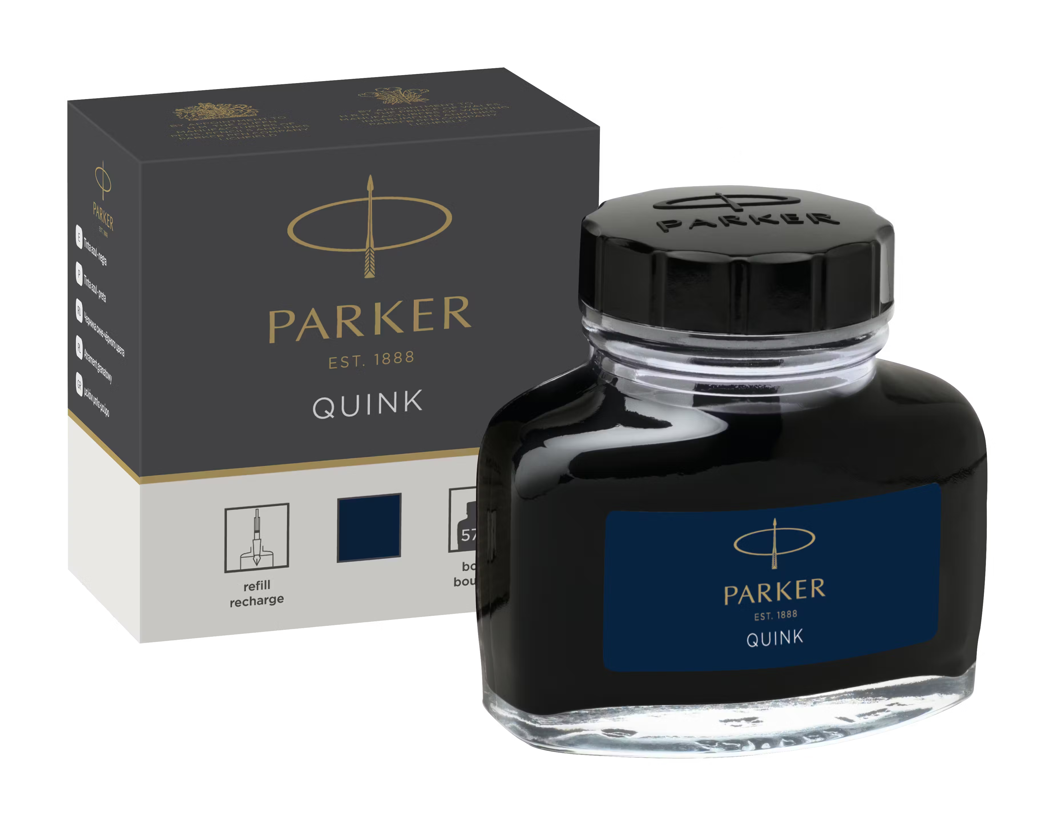PARKER Ink Bottle – Quink Fountain Pen Ink (50ml)