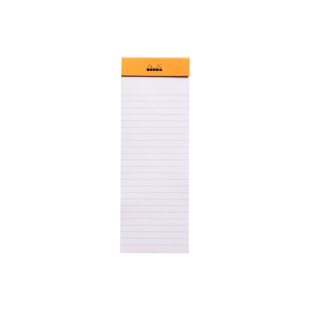 Rhodia Pad #8 Top Stapled Lined List Notepad Orange