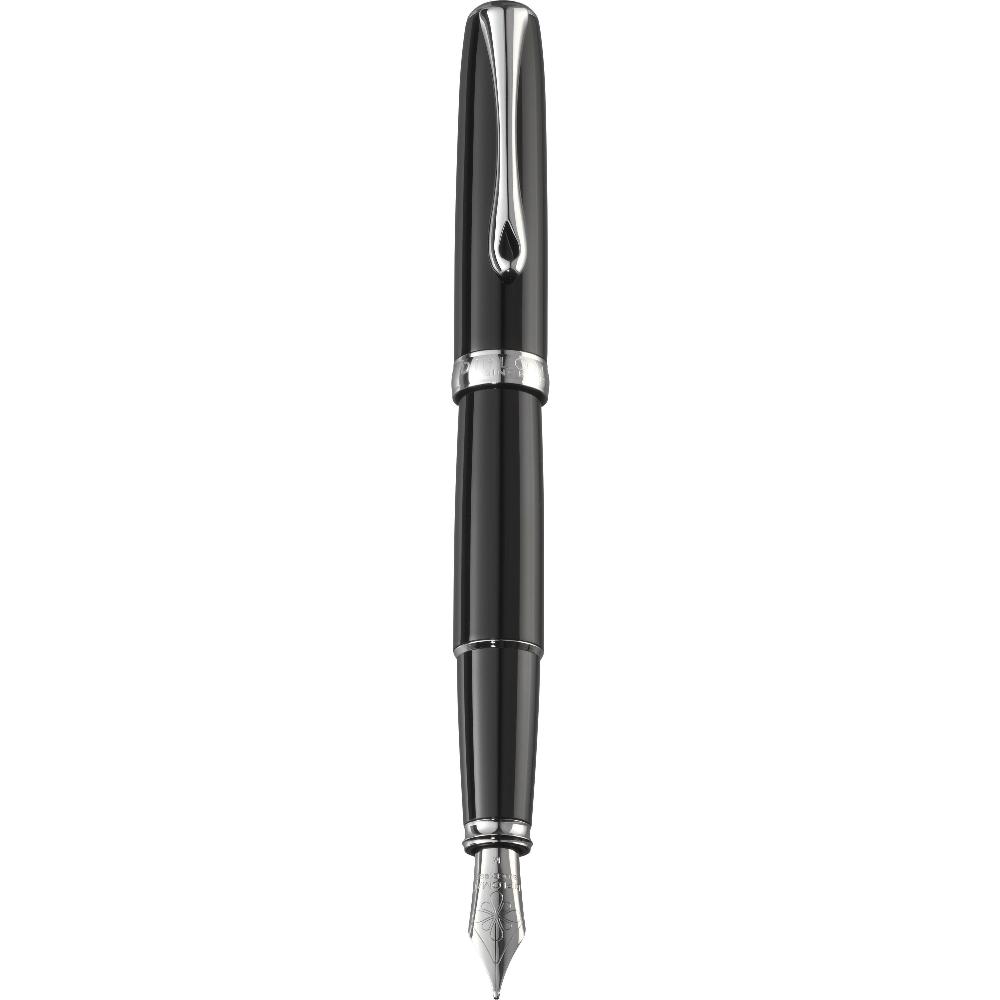 Diplomat Excellence A2 Black Chrome Trim Fountain Pen