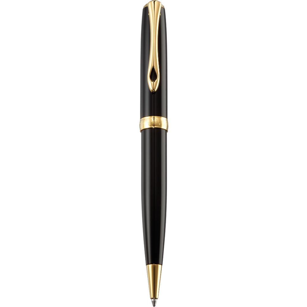 Diplomat Excellence A2 Black Gold Trim Ballpoint