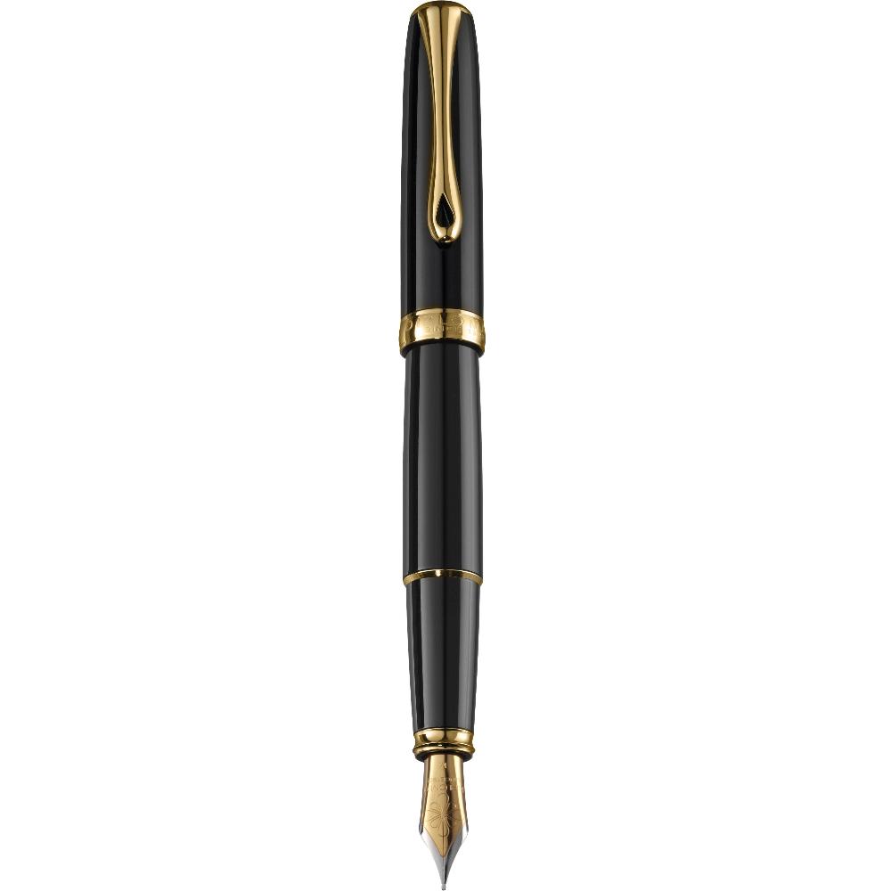 Diplomat Excellence A2 Black Gold Trim Fountain Pen