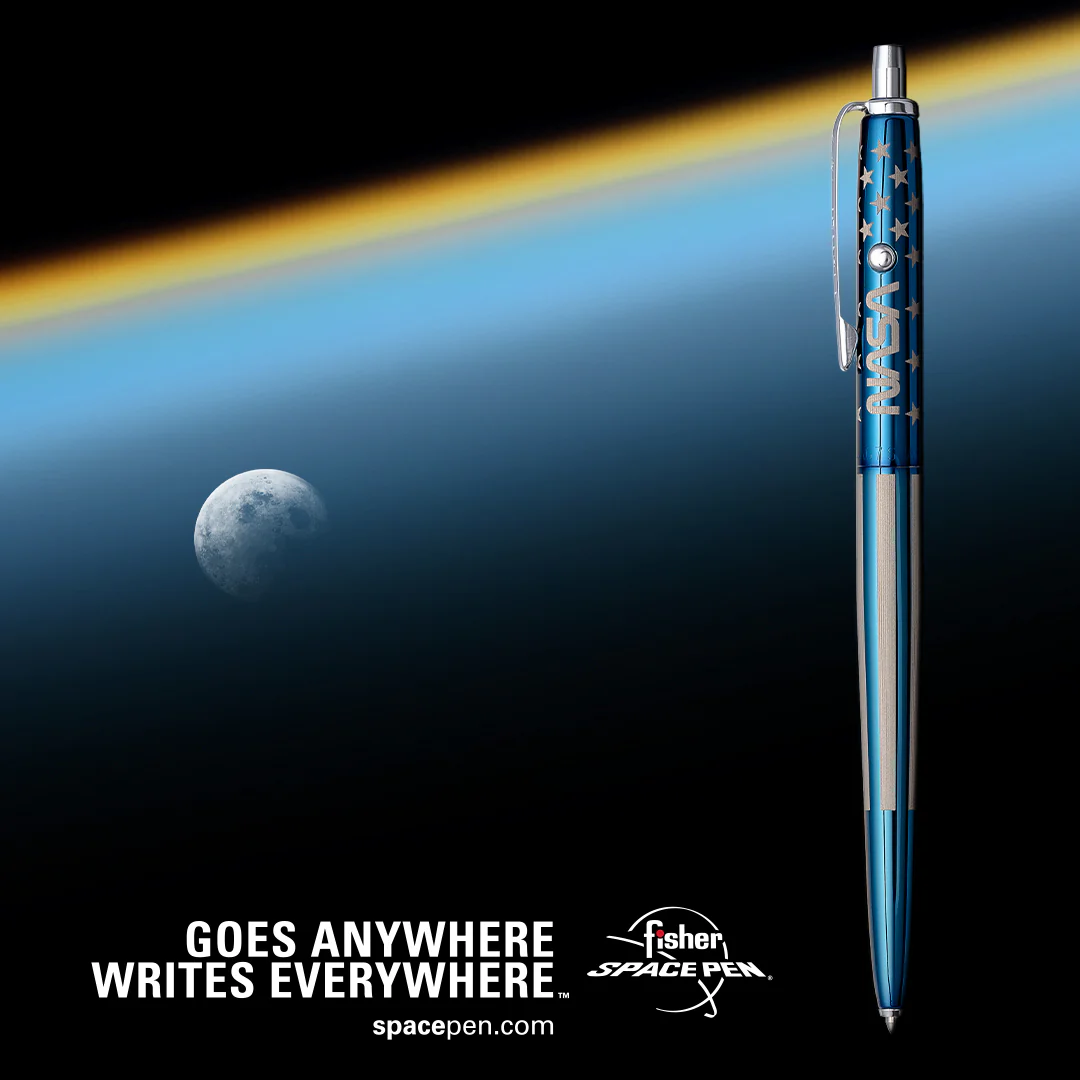 Fisher Astronaut Blue Titanium Nitrite  NASA Worm Ballpoint - Pencraft the boutique