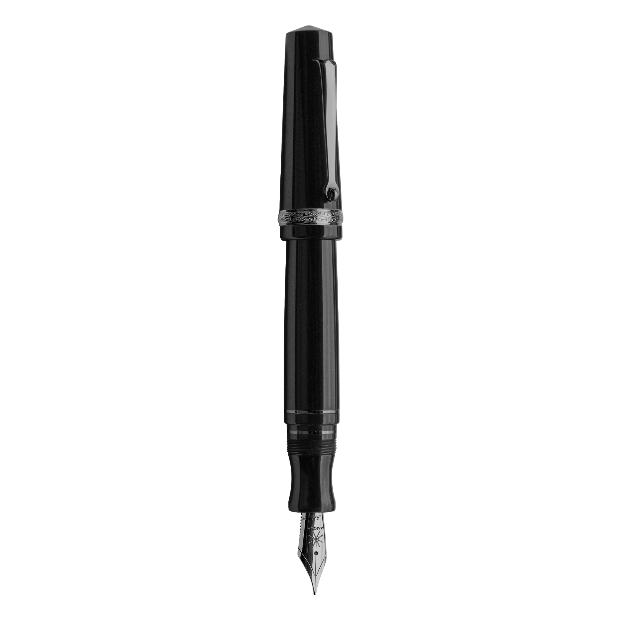 Maiora Adventus Onice Black Ruthenium Fountain Pen - Pencraft the boutique