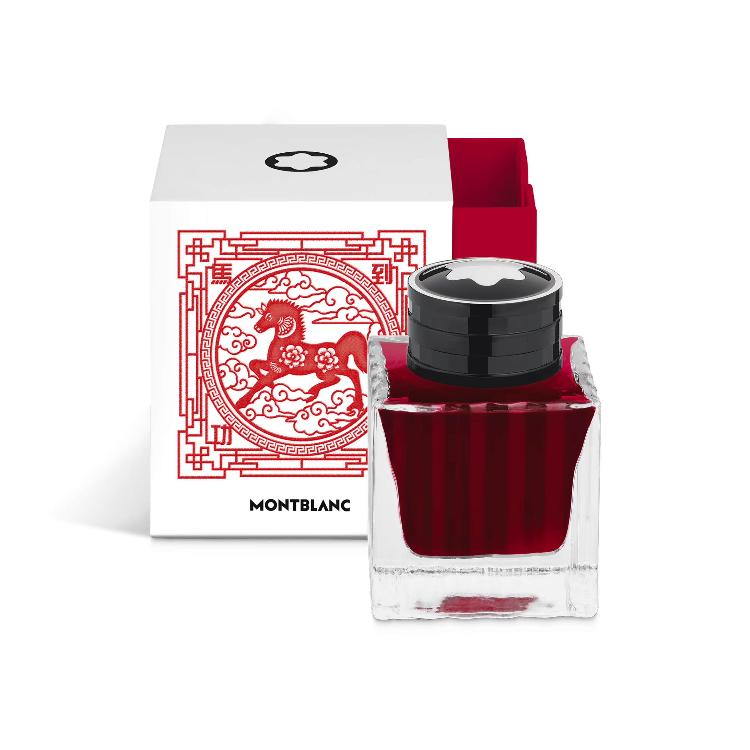 Montblanc Ink Bottle Legend Of the Zodiac Horse Red 50ml - Pencraft the boutique