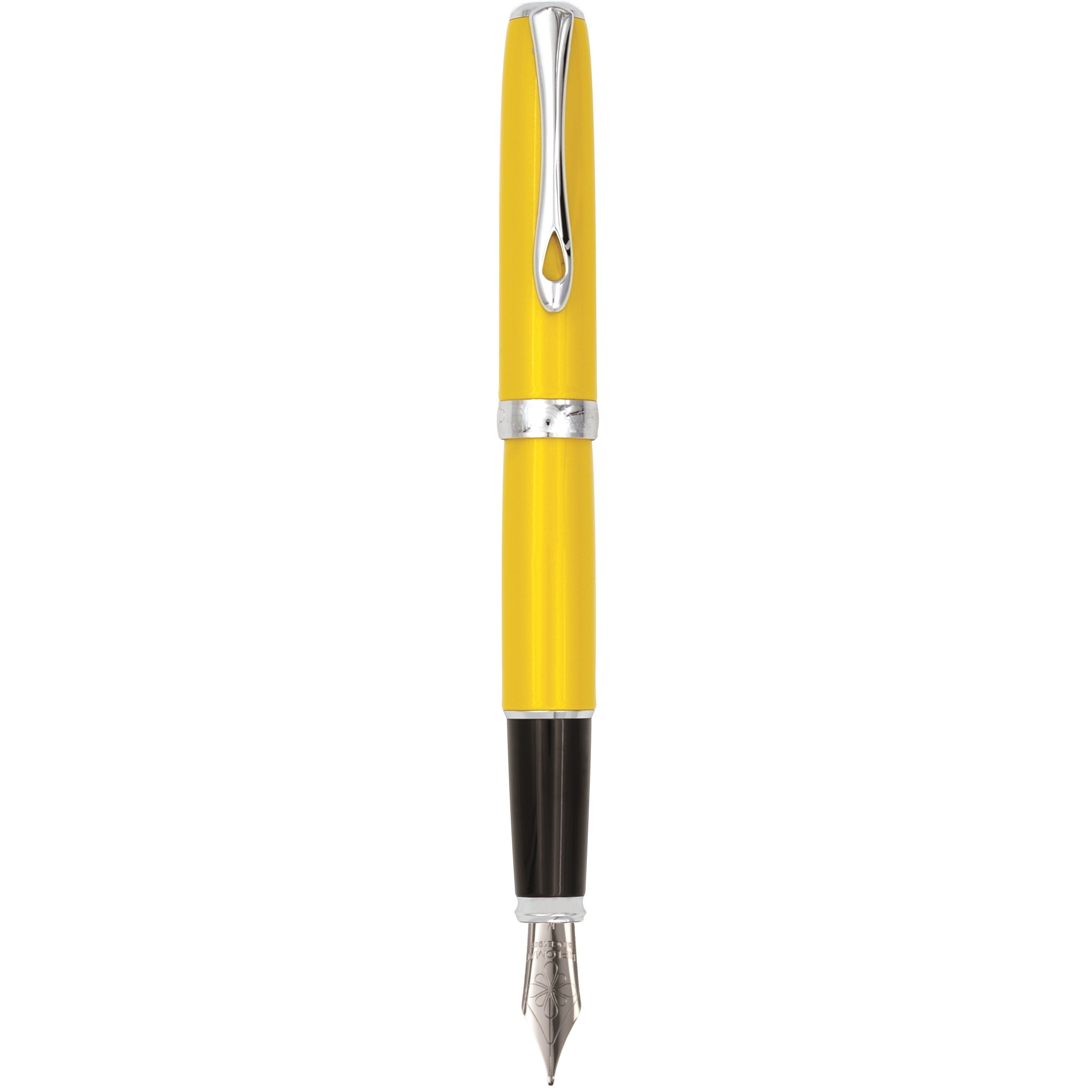 Diplomat Excellence A2 Yellow Chrome Trim Fountain Pen