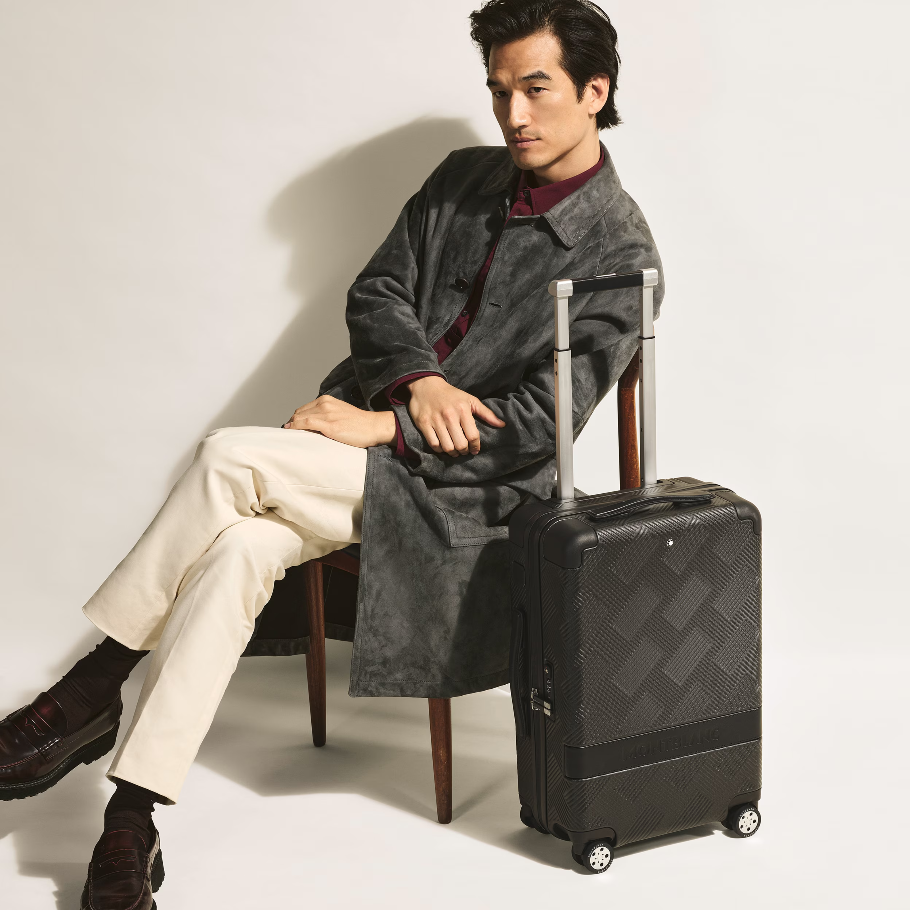 Montblanc #MY4810 Extreme 3.0 macro pattern Cabin Compact Trolley Black