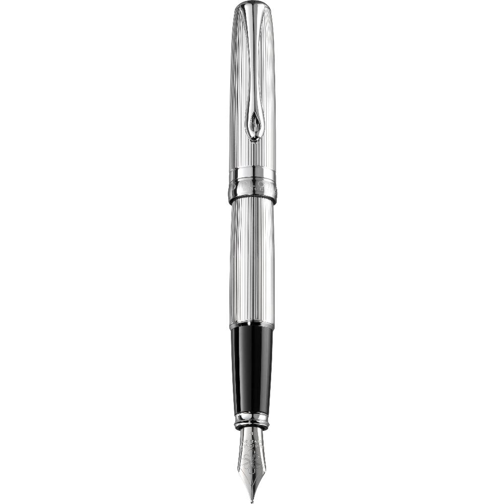 Diplomat Excellence A2 Guilloche Chrome Trim Fountain Pen