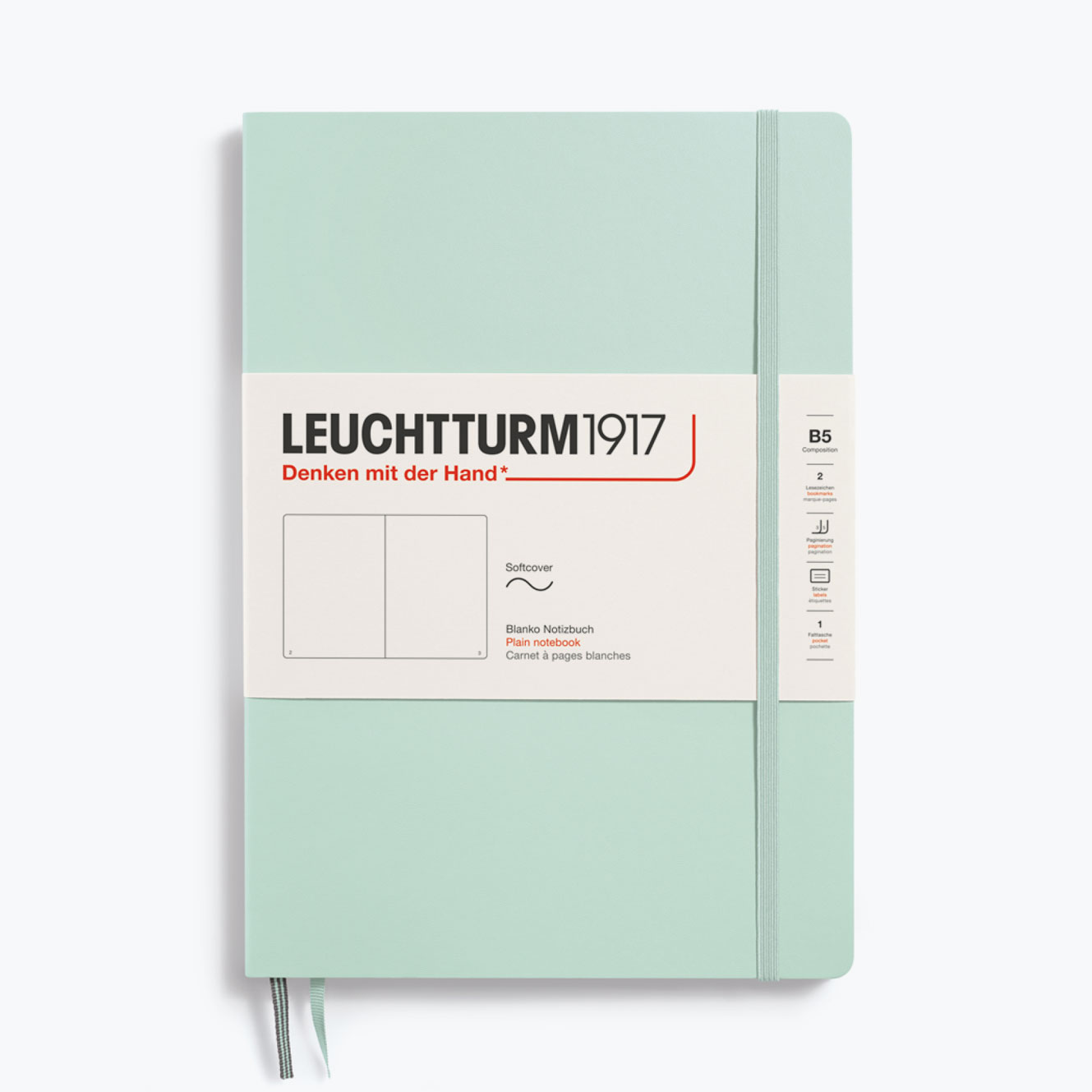 Leuchtturm1917 Notebook Softcover Composition (B5) Plain Mint Green