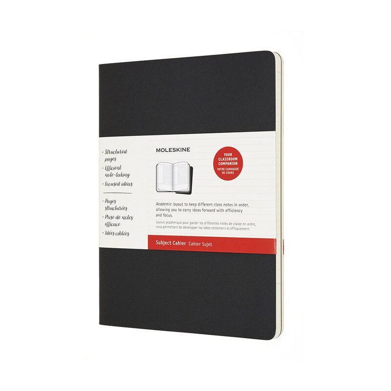 Moleskine Cahier Subject Journal Set of 2 Extra Large Black& Kraft