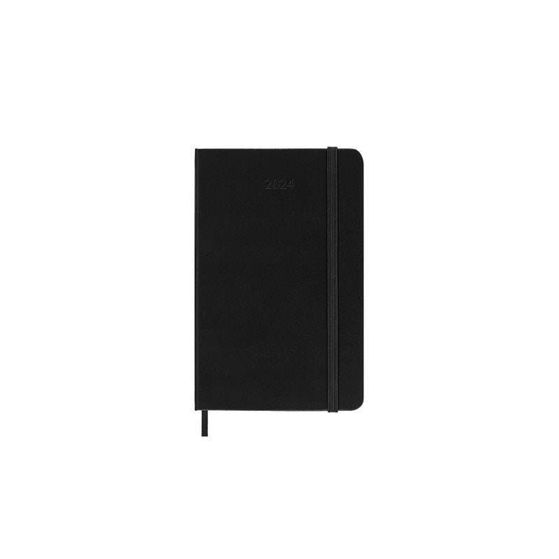 Moleskine 2024 Hard Cover Diary Weekly Horizontal Pocket Black - Pencraft the boutique