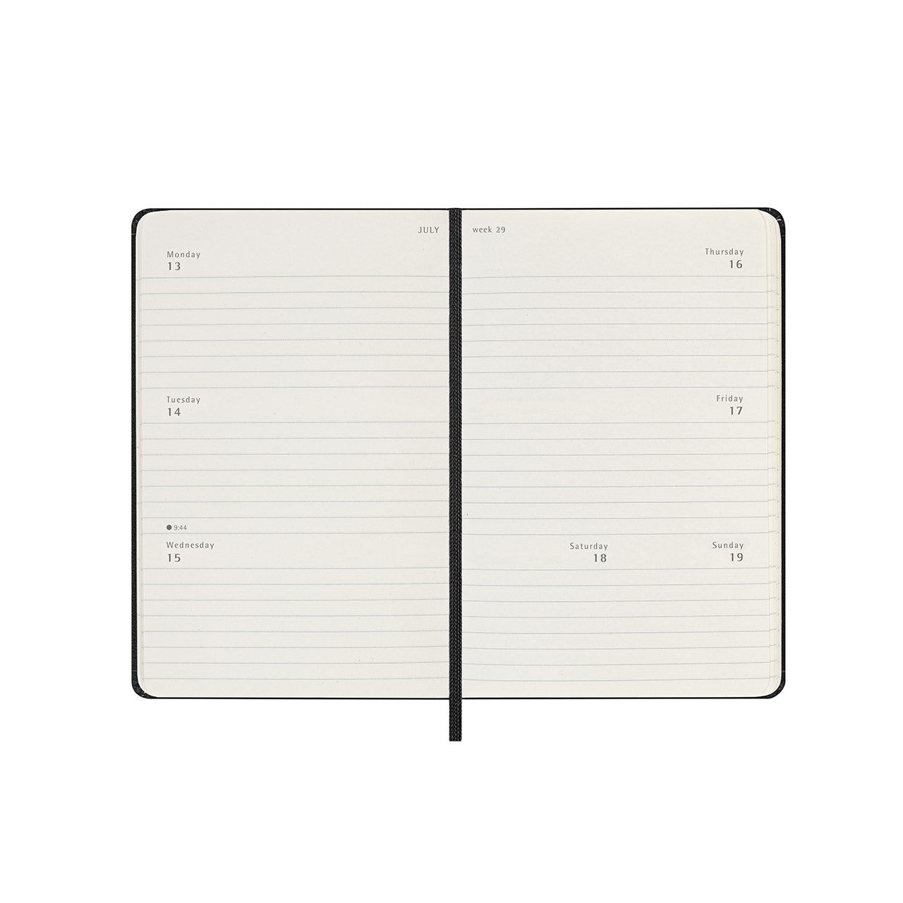 Moleskine 2026 Hard Cover Diary Weekly Horizontal Pocket