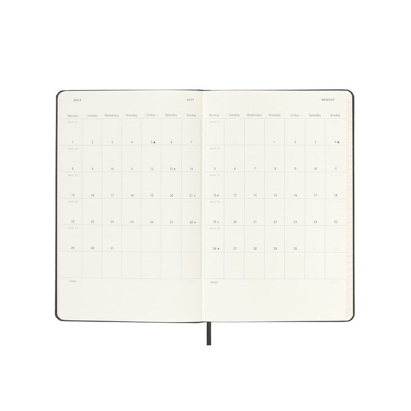 Moleskine 2025 Hard Cover Diary Weekly Vertical Large Black