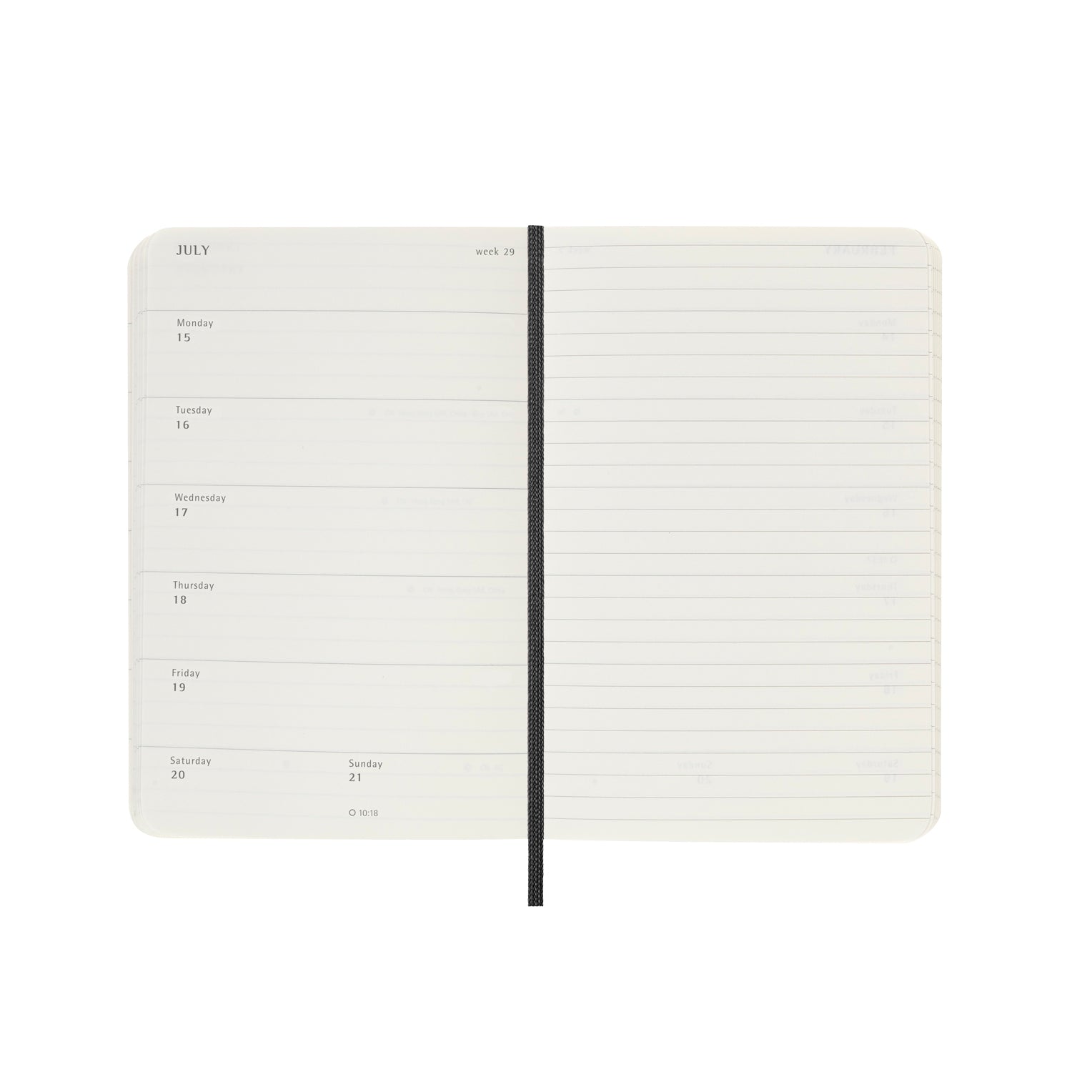 Moleskine 2024 Soft Cover Diary Weekly Notebook Pocket Black