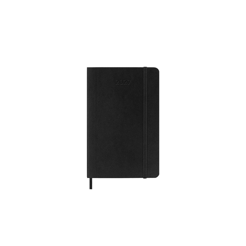 Moleskine 2027 12 Month Weekly Horizontal Soft Cover Diary Pocket -Black