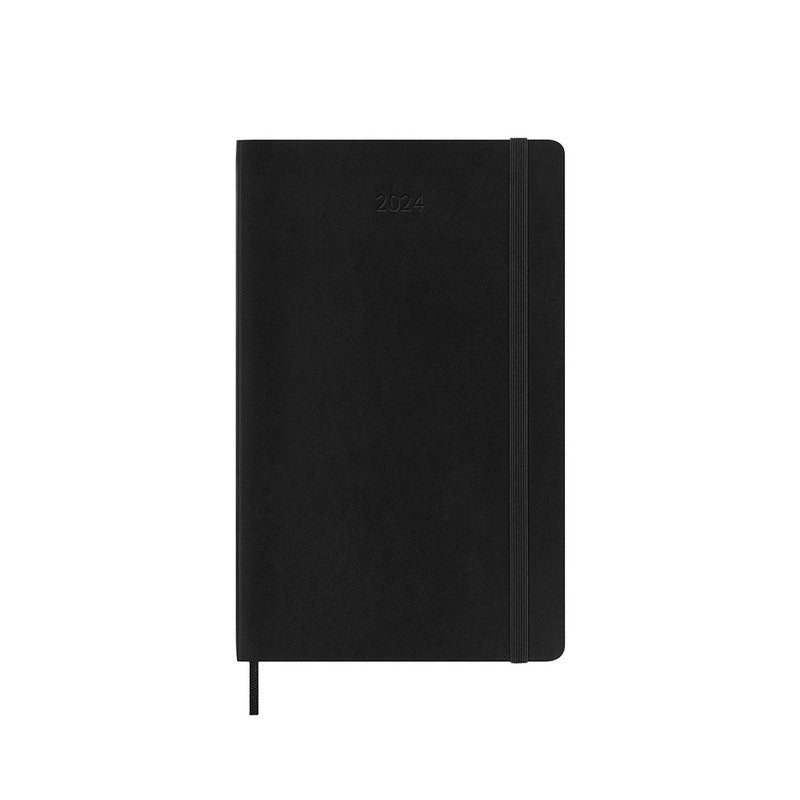 Moleskine 2024 Soft Cover Diary Weekly Notebook Large Black - Pencraft the boutique