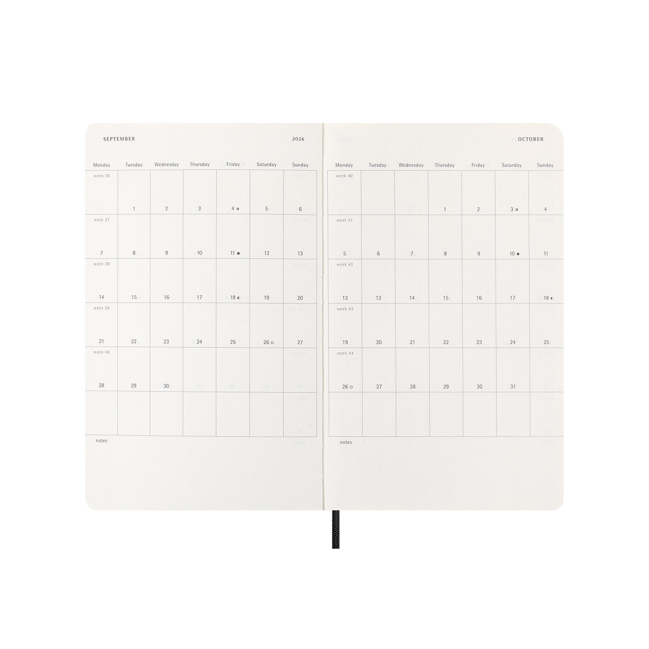 Moleskine 2026 Soft Cover Diary Weekly Notebook Large