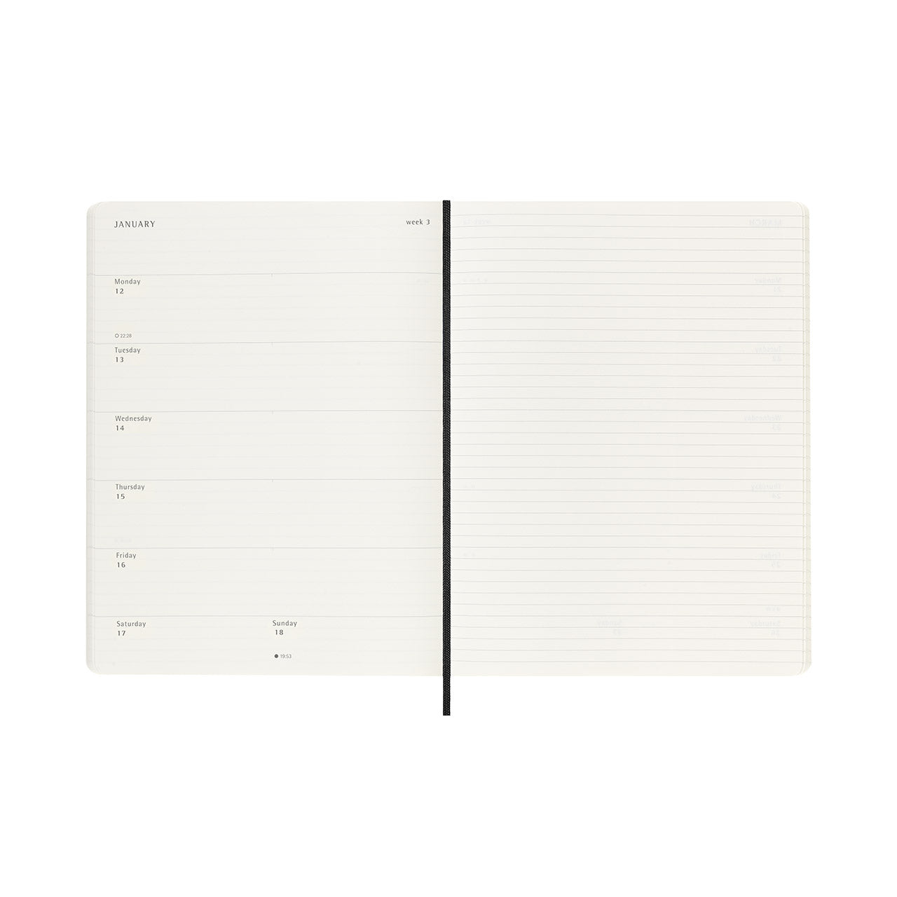 Moleskine 2026 Soft Cover Diary Weekly Notebook Extra Large