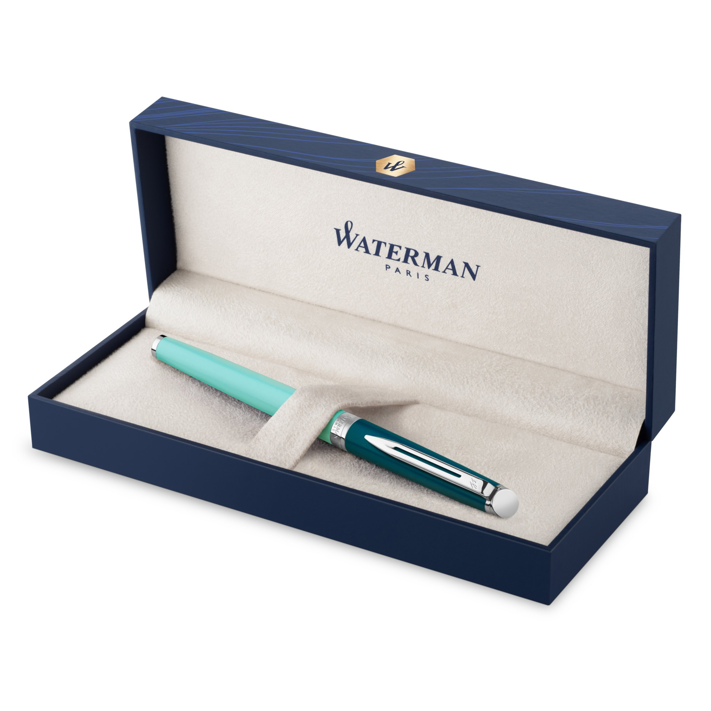 Waterman Hemisphere Colour Blocking Green Chrome Trim Fountain Pen - Pencraft the boutique