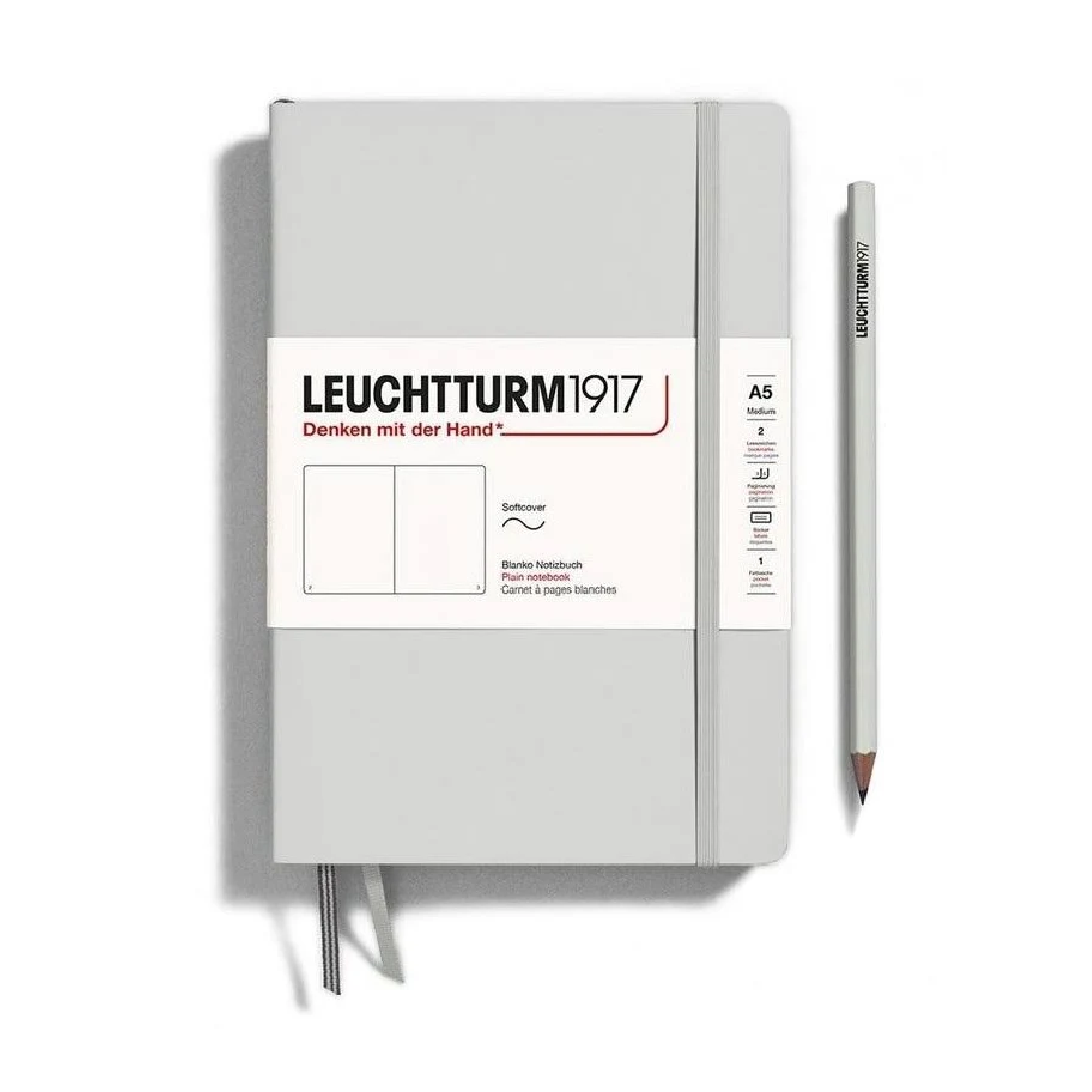 Leuchtturm1917 Notebook Softcover Medium (A5) Plain Light Grey