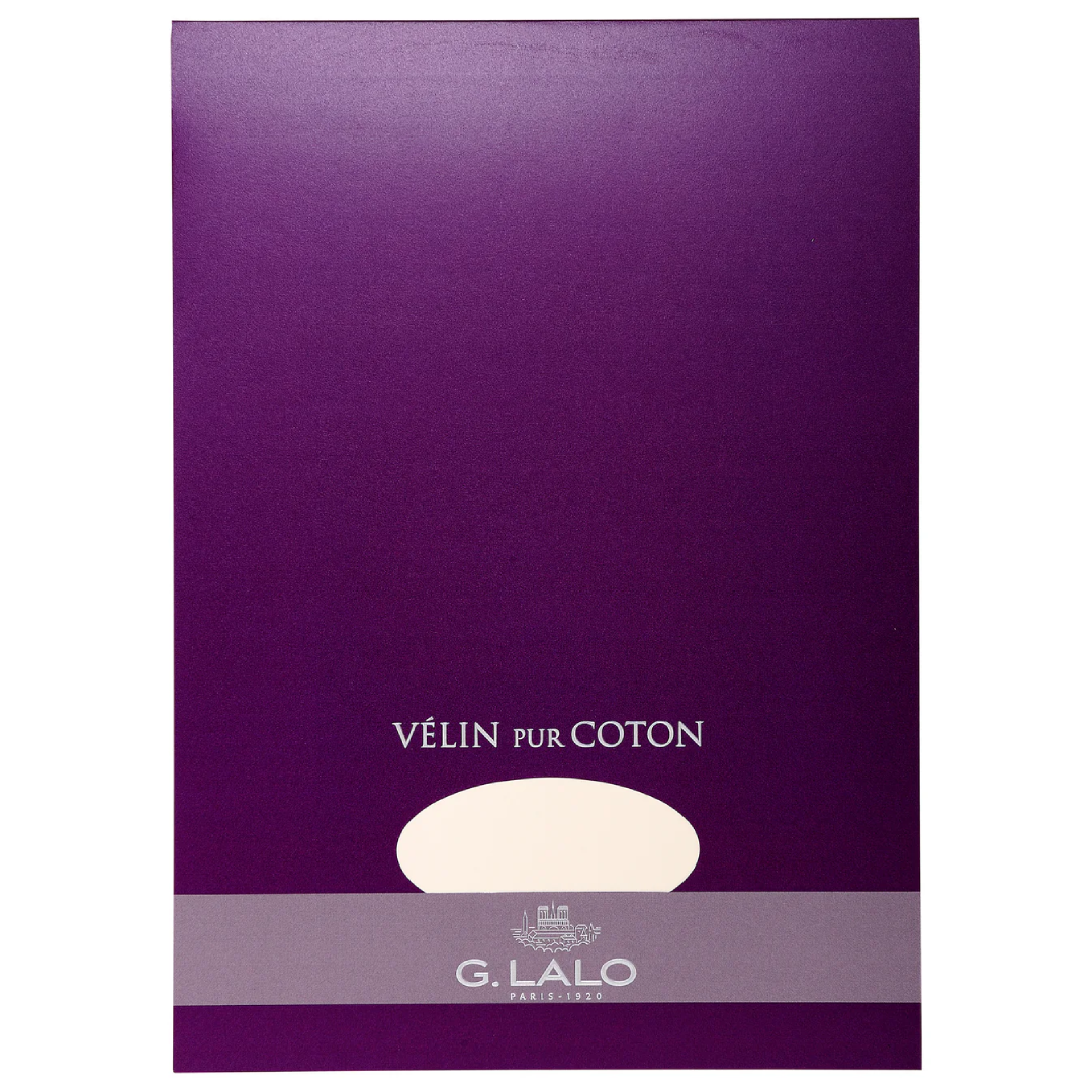 G.Lalo Velin Pur Coton Pad 50% Cotton Plain A4 White