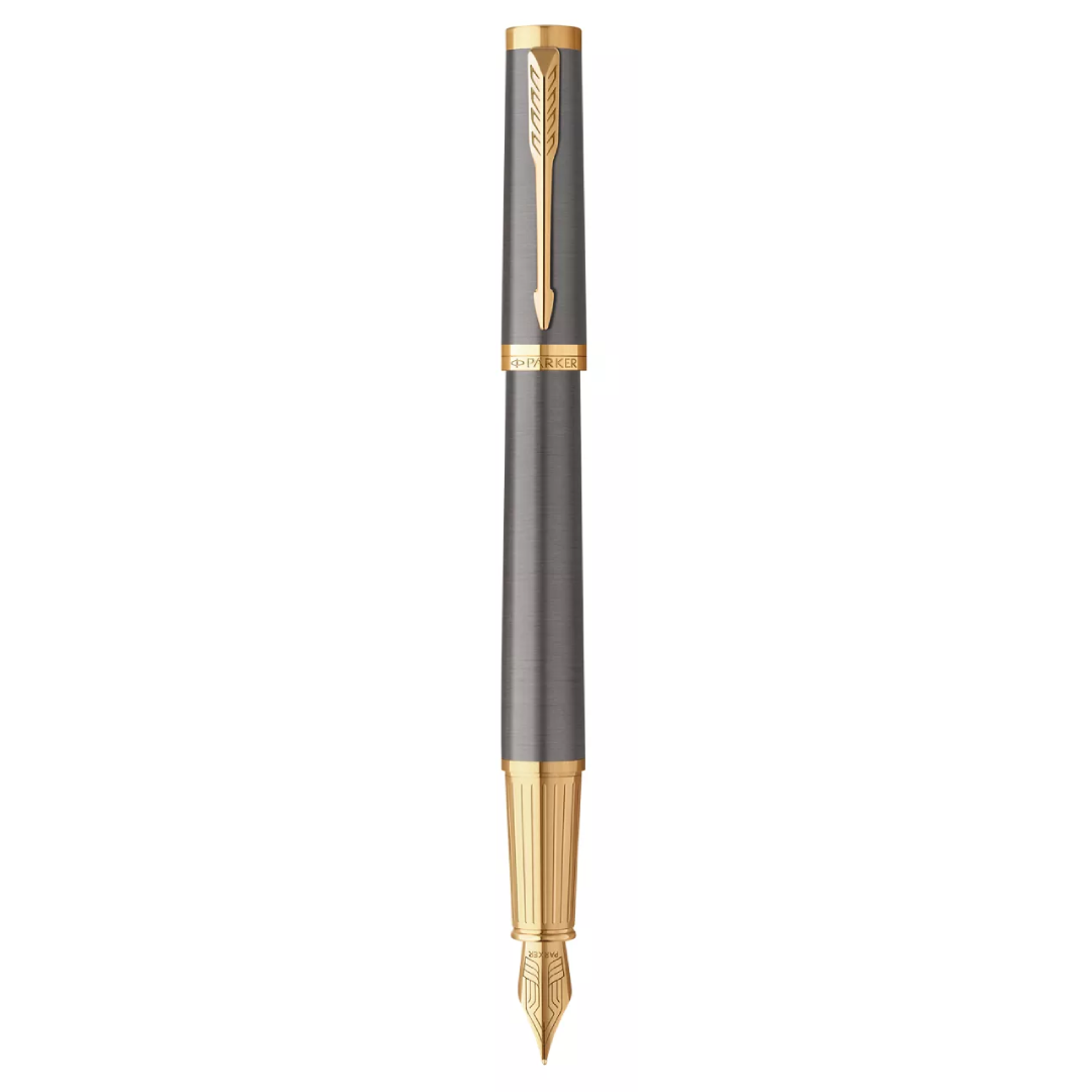 Parker Ingenuity Grey Gold Trim Fountain Pen