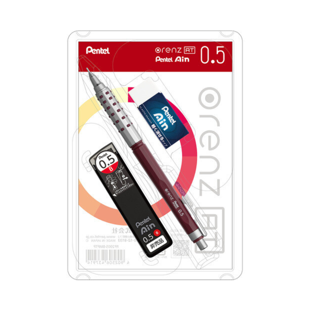Pentel Orenz Mechanical Pencil with Lead Refills 0.5mm Dark Red