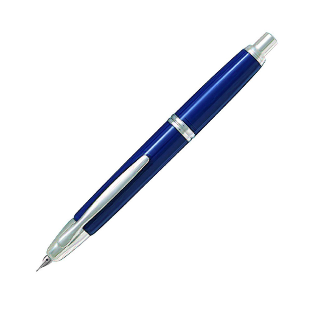 Pilot Capless Vanishing Point Blue Lacquer Chrome Trim Fountain Pen