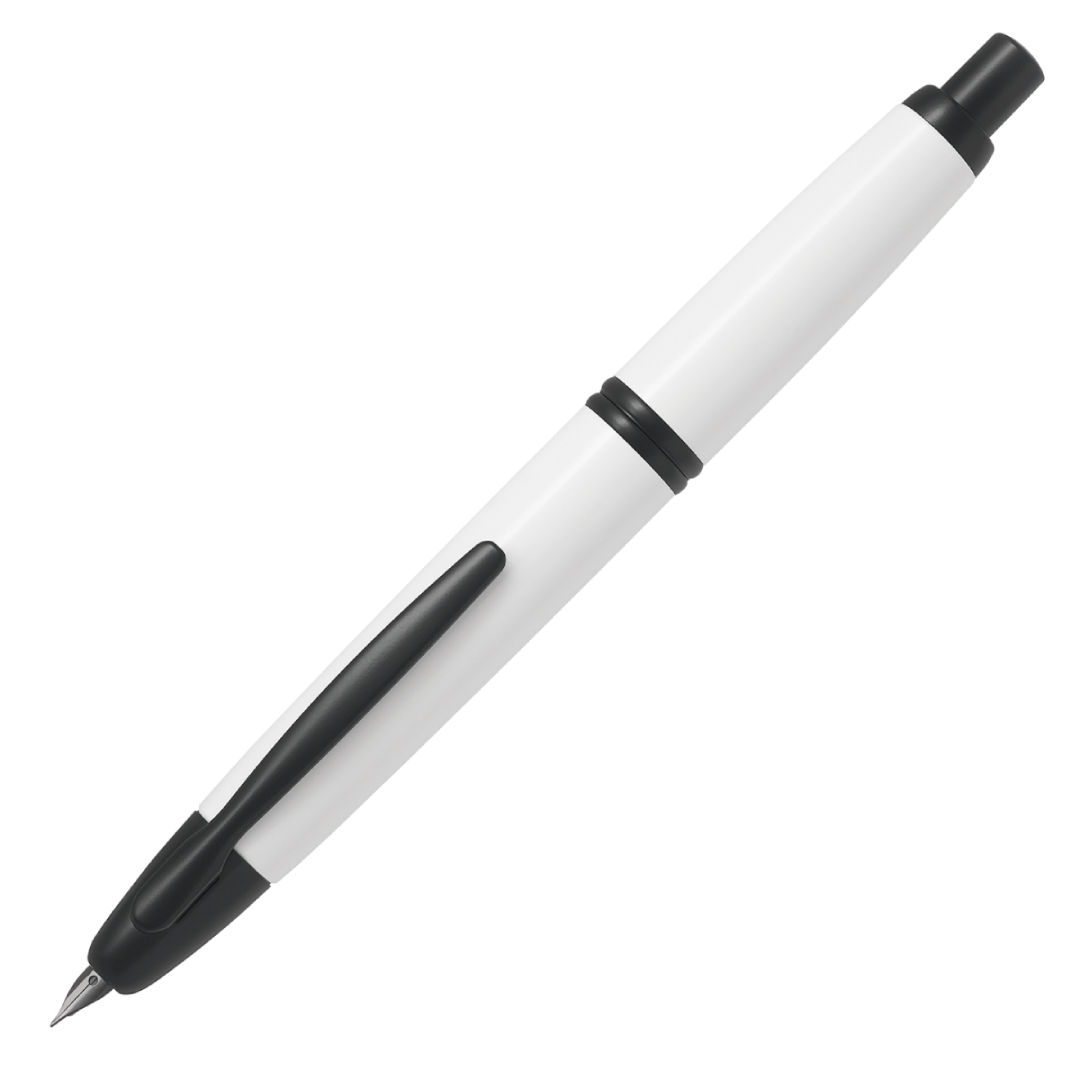 Pilot Capless Vanishing Point White Black Trim Fountain Pen