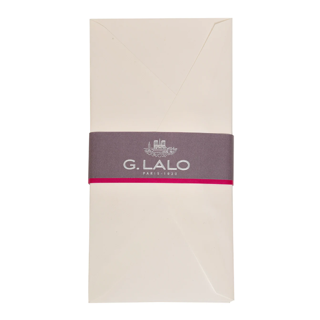 G.Lalo Envelopes Toile Imperiale DL White Pack of 20