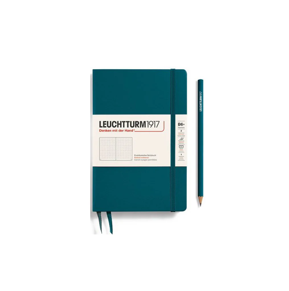Leuchtturm1917 Notebook Hardcover (B6+) Dotted Pacific Green