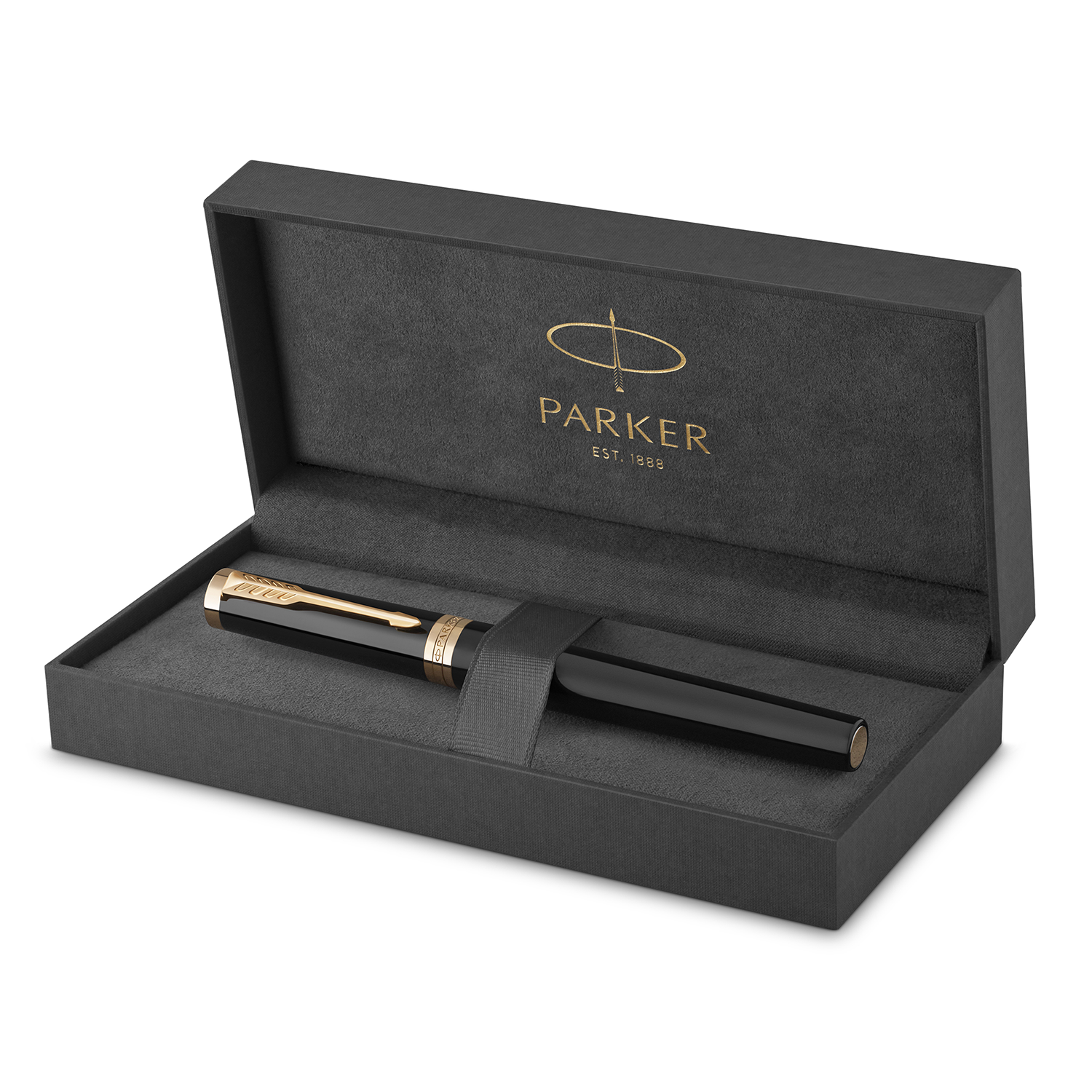 Parker Ingenuity Black with Gold Trim Fountain Pen Fine Nib