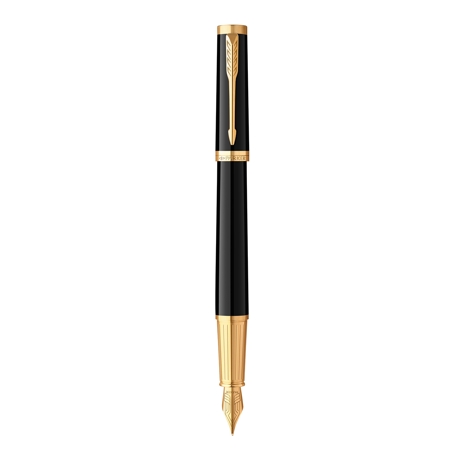 Parker Ingenuity Black with Gold Trim Fountain Pen Fine Nib