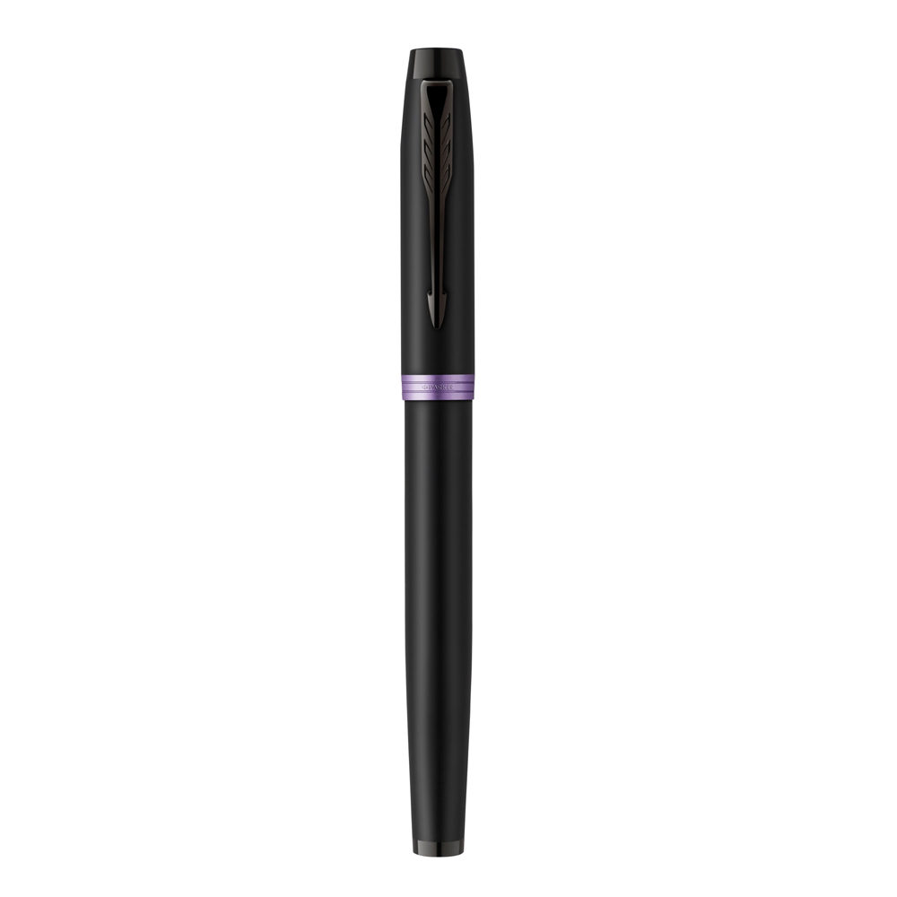 Parker IM Vibrant Rings Black Amethyst Purple Trim Fountain Pen