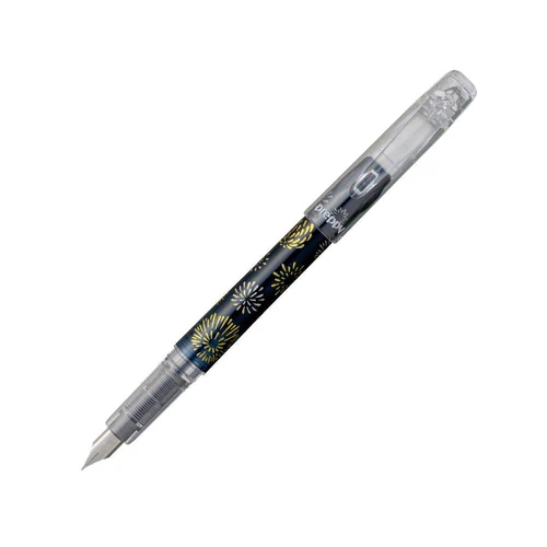 Platinum Preppy Monogatari Hanabi (Black) Edition Fountain Pen Fine - Pencraft the boutique