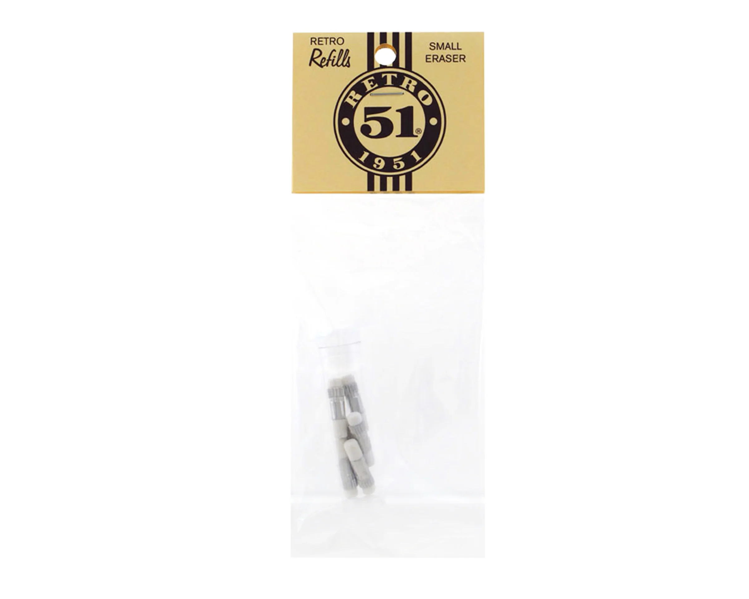 Retro 51 Hexomatic Pencil Erasers  White (6 per tube) - Pencraft the boutique