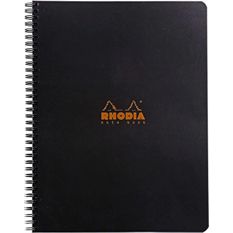 Rhodia Wirebound Notebook A4+ Grid Black