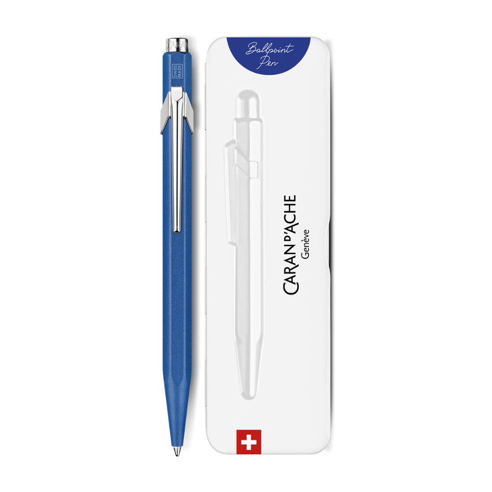 Caran d'Ache 849 COLORMAT-X Blue Ballpoint Pen