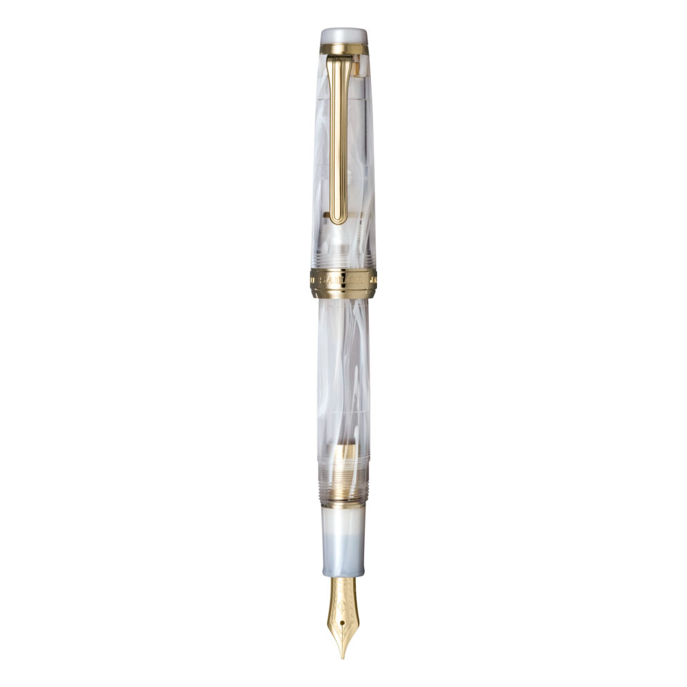 Sailor Veilio Pearl White Fountain Pen (M) 21K