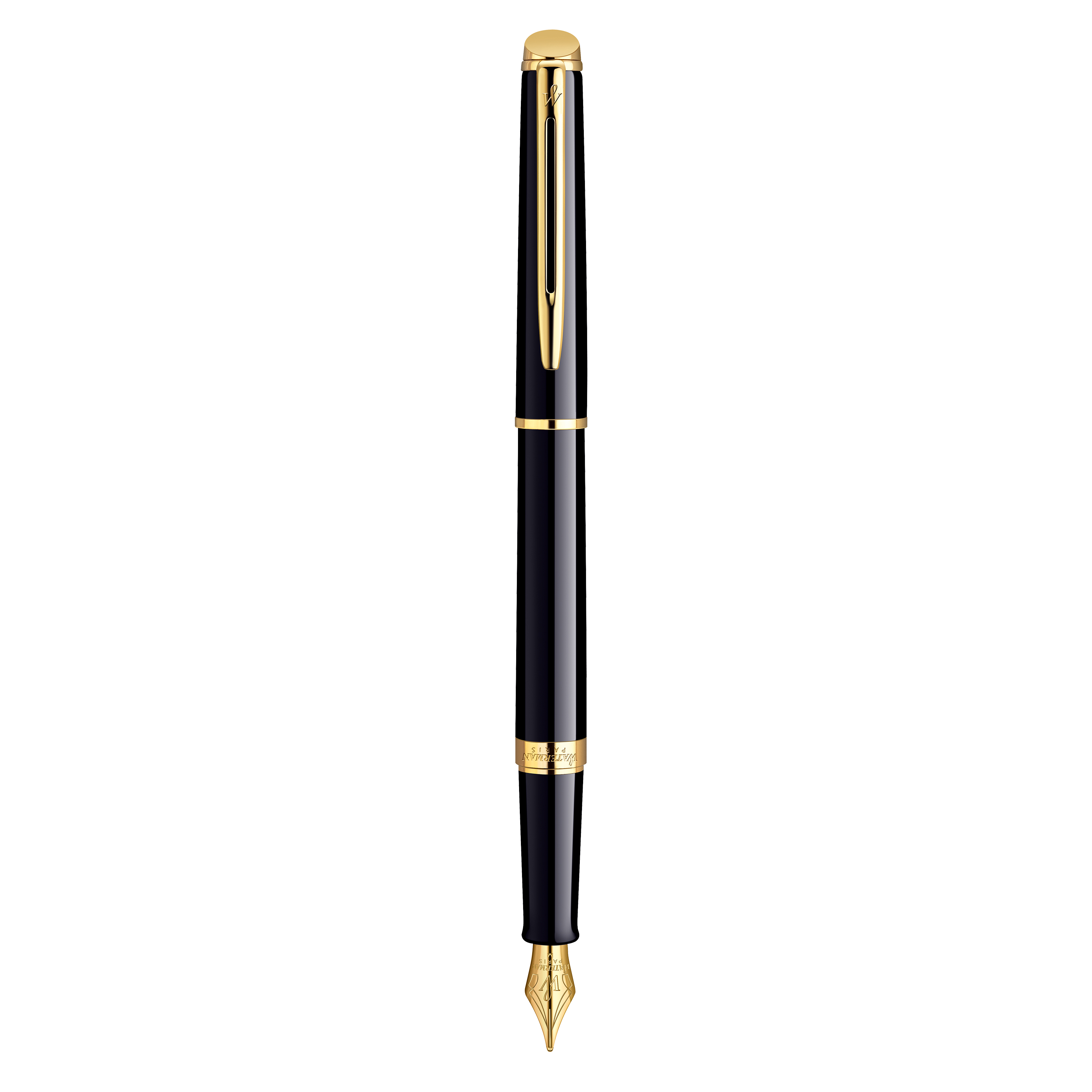 Waterman Hemisphere Black Gold Trim Fountain Pen - Pencraft the boutique